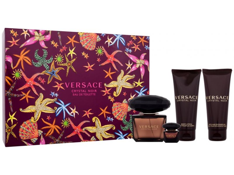 Versace Crystal Noir EDT Gift Set for Women (4PC) - Perfume Planet