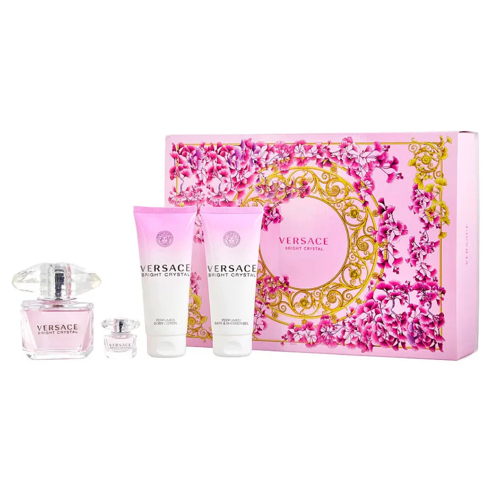 Versace Bright Crystal EDT Gift Set (4PC) - Perfume Planet