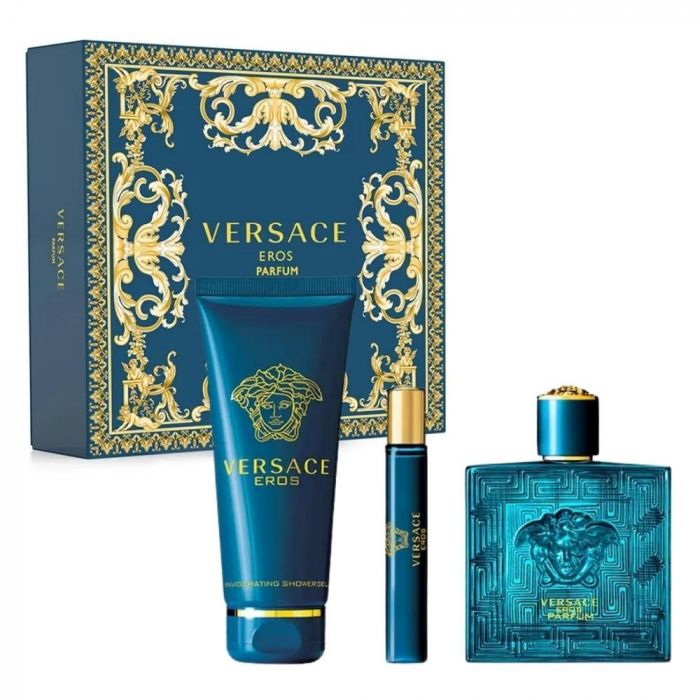 Versace Eros Parfum Gift Set for Men (3PC) - Perfume Planet