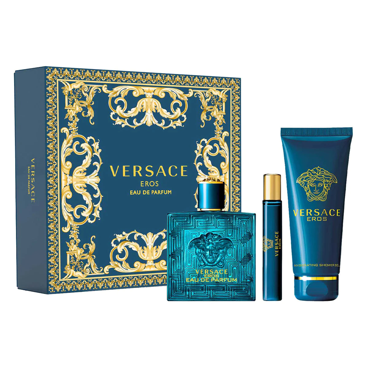 Versace Eros Eau de Parfum Gift Set for Men (3PC) - Perfume Planet