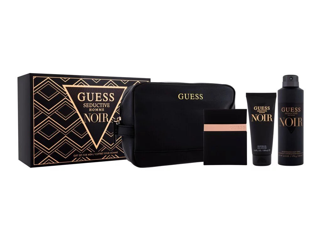 Guess Seductive Homme Noir EDT Gift Set (4PC)