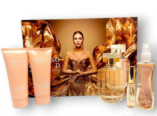 Amazing Gold EDT Gift Set for Women (5PC) - Perfume Planet