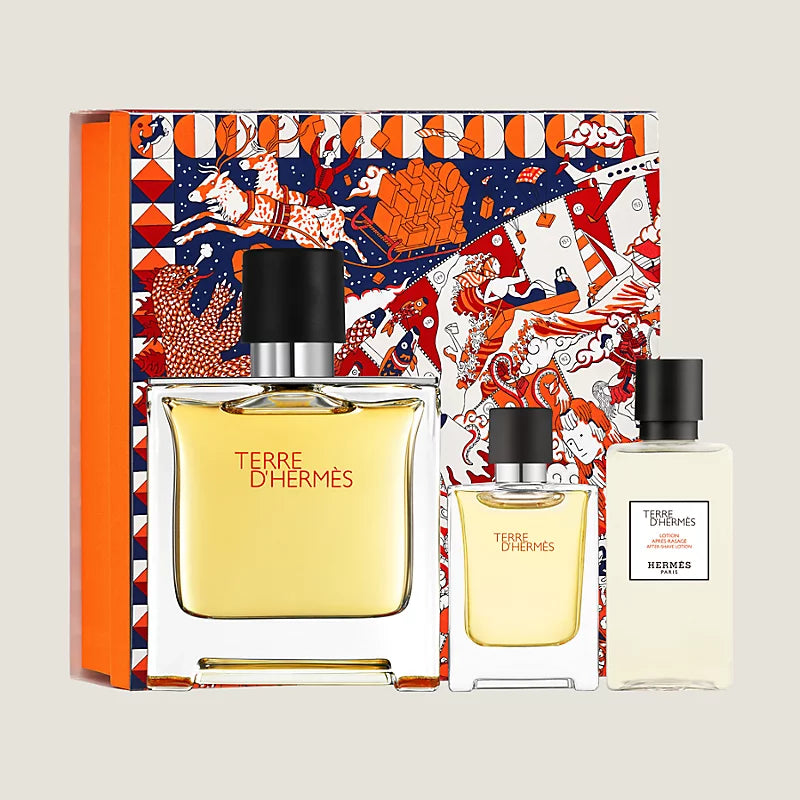Terre d´Hermès Parfum for Men Gift Set (3PC) - Perfume Planet