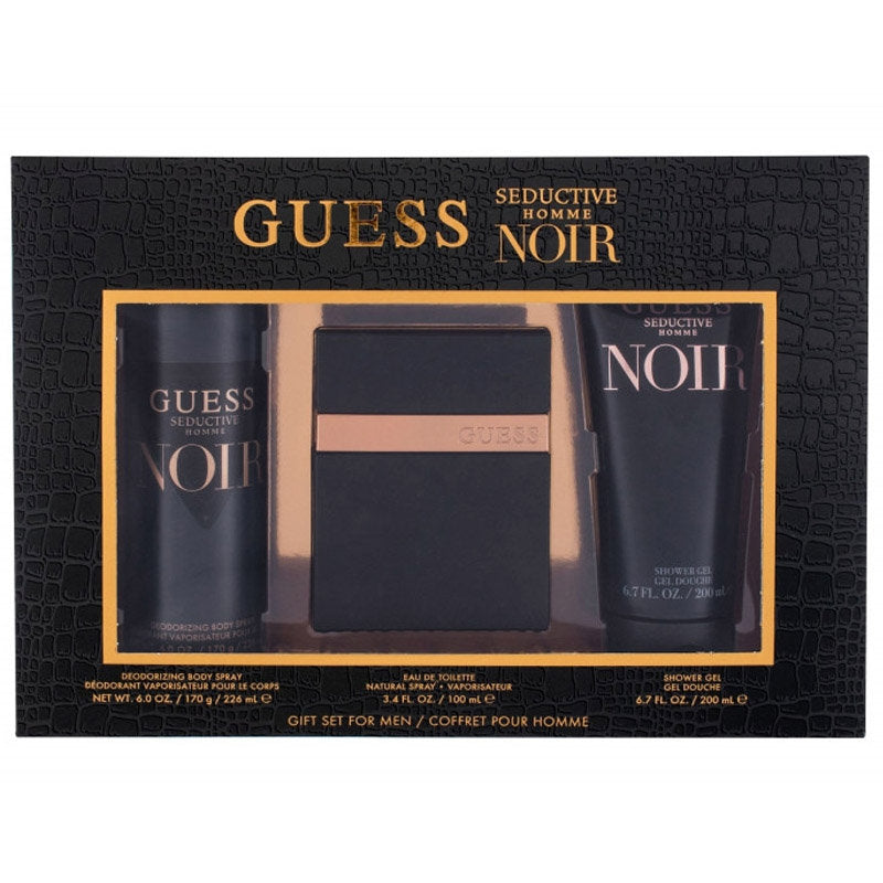 Guess Seductive Homme Noir EDT Gift Set (3PC) - Perfume Planet