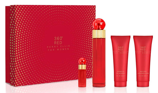 Perry Ellis 360 Red for Women EDP Gift Set (4PC) - Perfume Planet