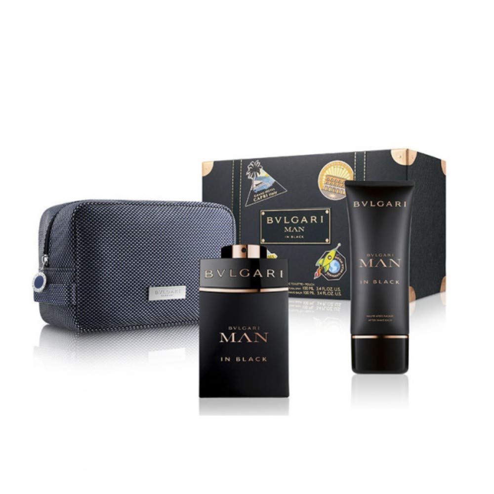 BVLGARI Man in Black EDP Gift Set (3PC) - Perfume Planet