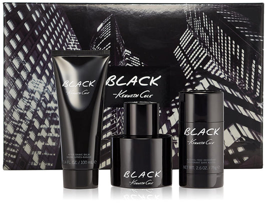 Kenneth Cole Black EDT Gift Set for Men (3PC) - Perfume Planet