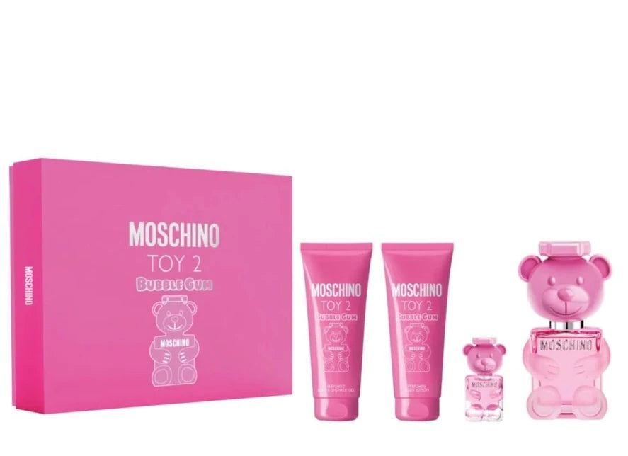 Toy 2 Bubblegum by Moschino EDT Gift Set for Women (4PC) Perfume Planet Toy 2 Bubblegum by Moschino EDT Gift Set for Women (4PC) Perfume Planet