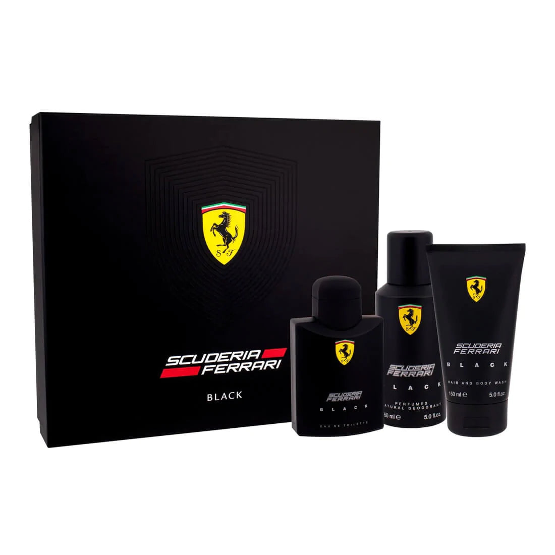 Scuderia Ferrari Black EDT Gift Set (3PC) - Perfume Planet