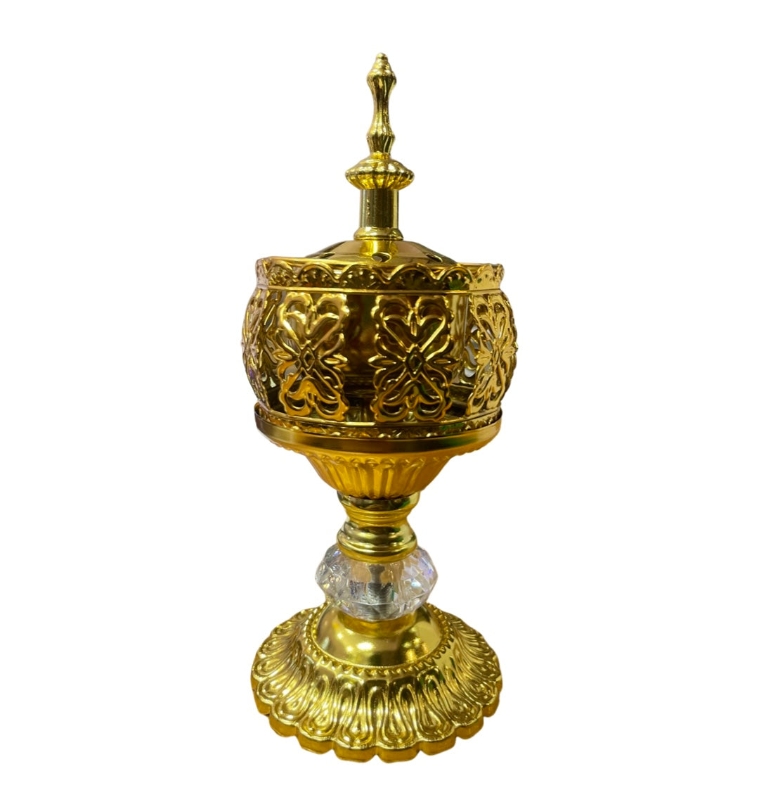 Arabic Style Bakhoor Burner (Gold Color) - Perfume Planet