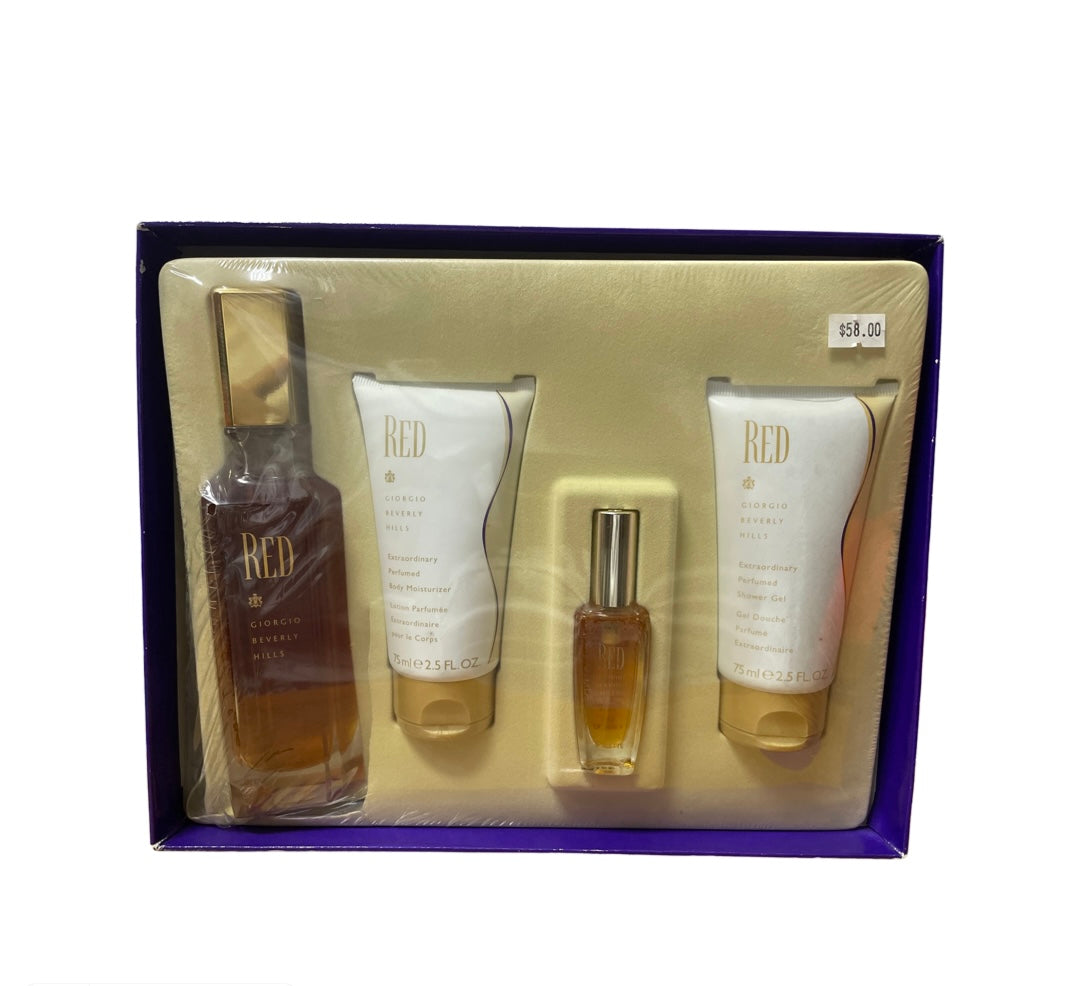 Giorgio Red EDT Gift Set for Women (4PC) - Perfume Planet