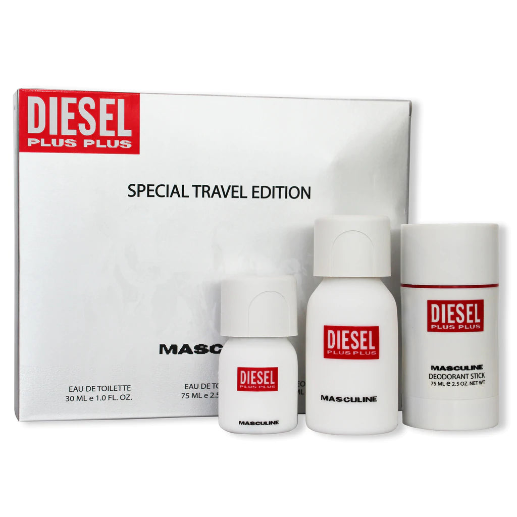 Diesel Plus EDT Gift Set for Men (3PC) - Perfume Planet