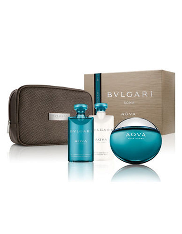 BVLGARI AQVA Pour Homme EDT Gift Set (4PC) - Perfume Planet 