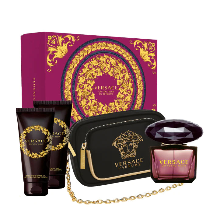 Versace Crystal Noir EDT Gift Set for Women (4PC) - Perfume Planet 