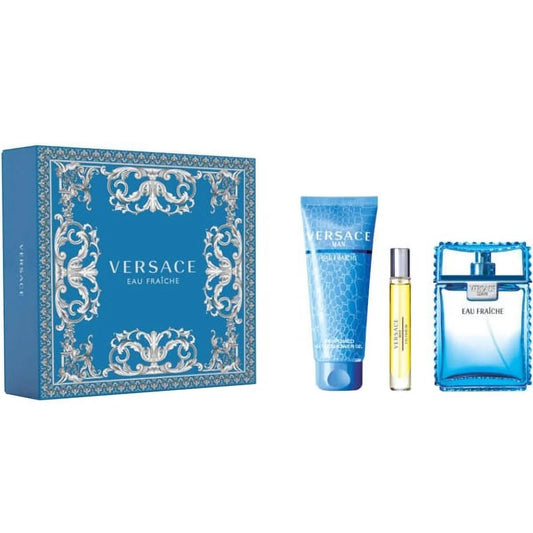 Versace Man Eau Fraiche Eau de Toilette Gift Set (3PC) - Perfume Planet 