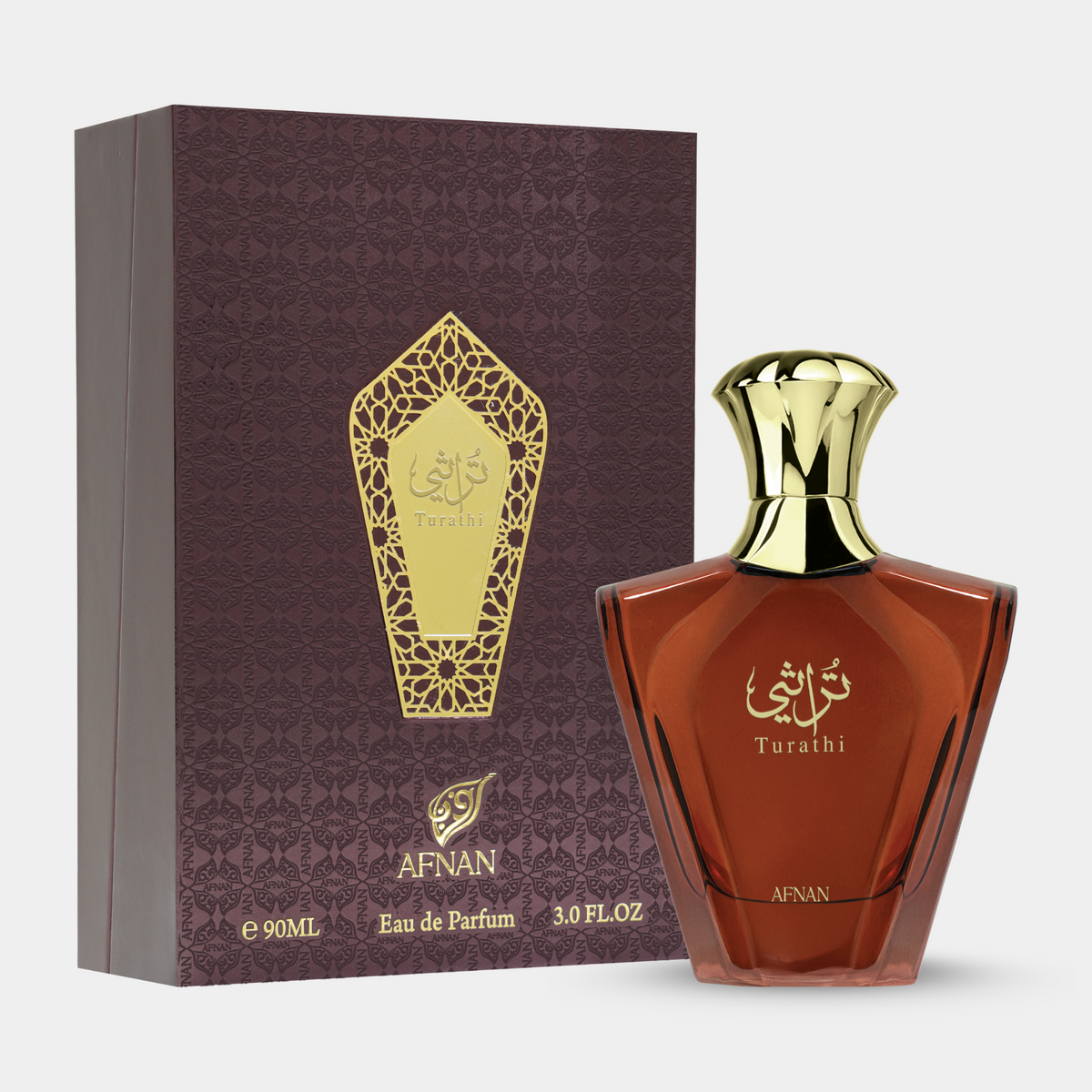 Afnan turathi brown homme — official bottle and box