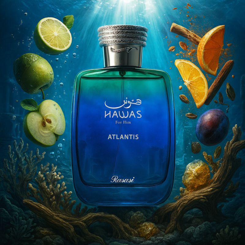 Rasasi Hawas Atlantis eau de parfum for men - Perfume Planet 