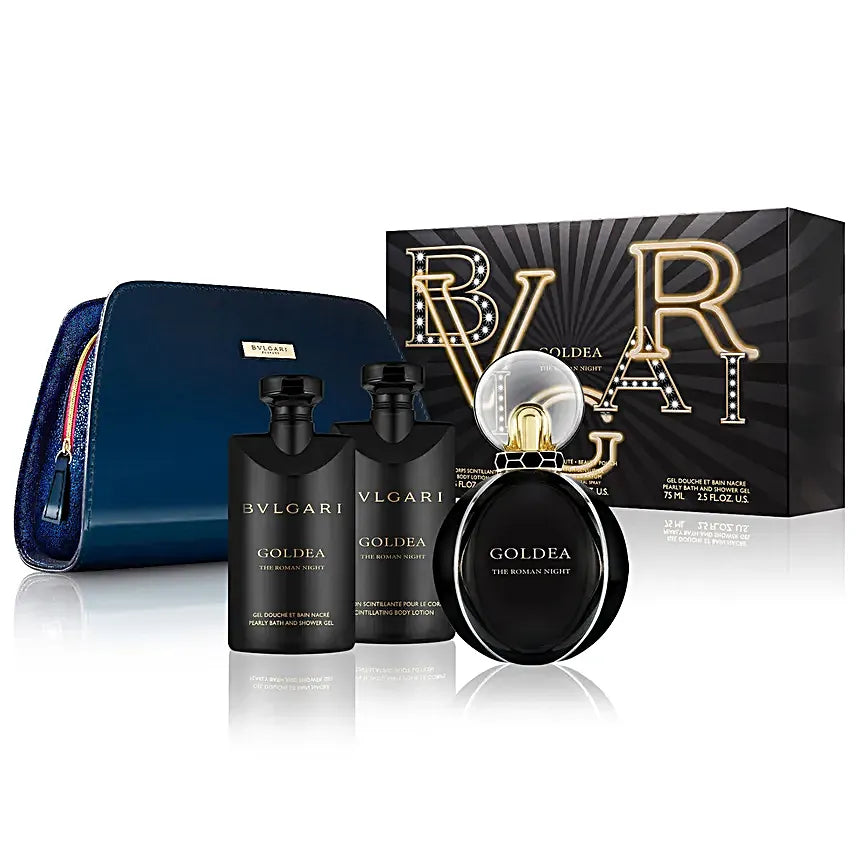 Goldea The Roman Night EDP Gift Set for Women (4PC) - Perfume Planet 