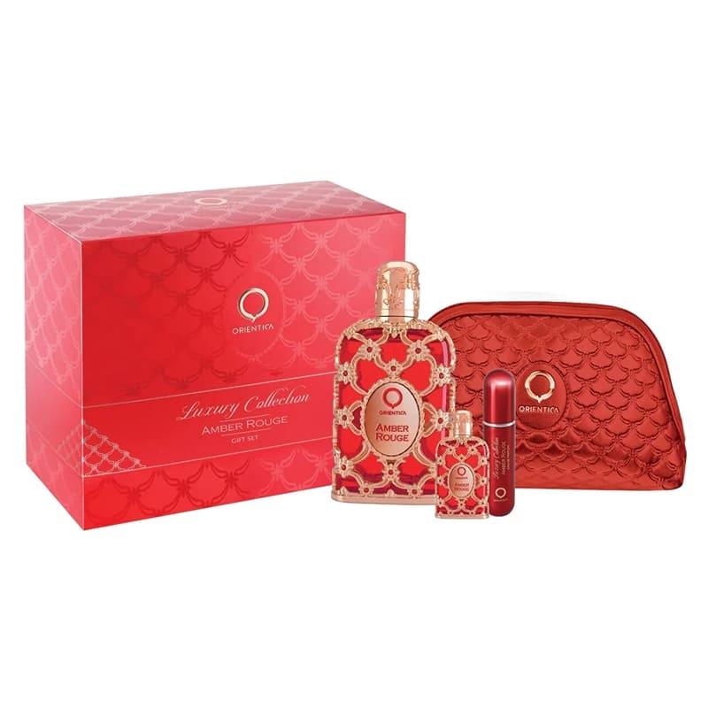 Orientica Amber Rouge EDP Gift Set (4PC) - Perfume Planet