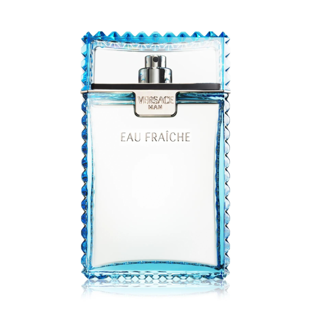 Frasco de Versace Man Eau Fraiche Eau de Toilette Gift Set (3PC) — 100ml + 10 mL + Pouch