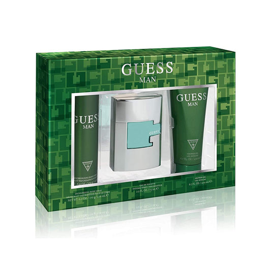 Estuche completo de Guess Man EDT Gift Set (3PC)