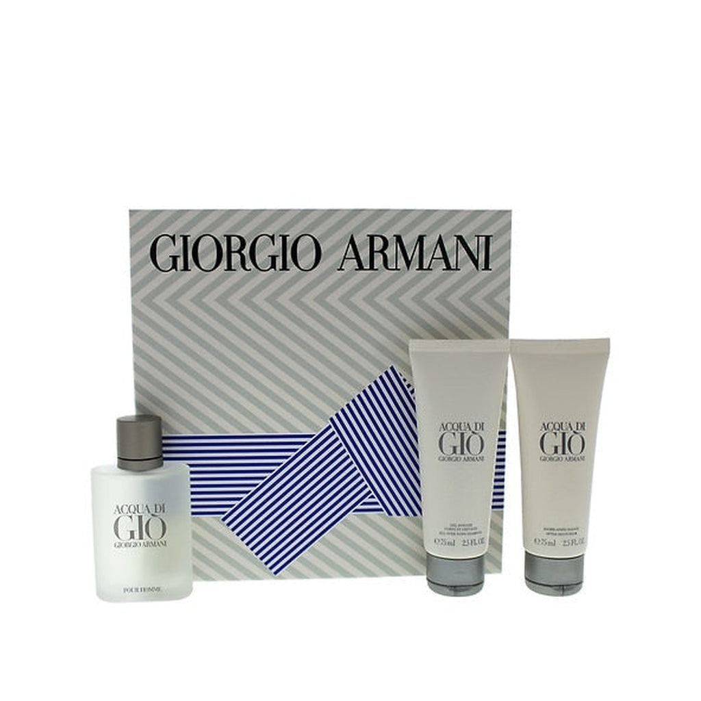 Estuche completo de Acqua Di Gio Pour Homme EDT Gift Set (3PC)