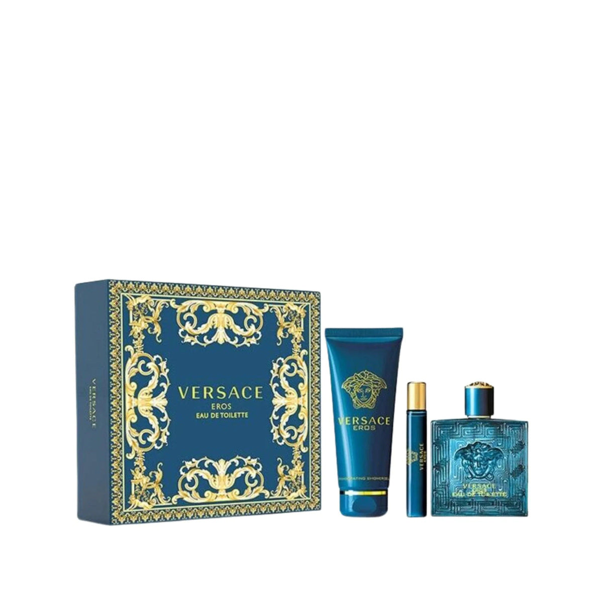 Estuche completo de Versace Eros EDT Gift Set (3PC)