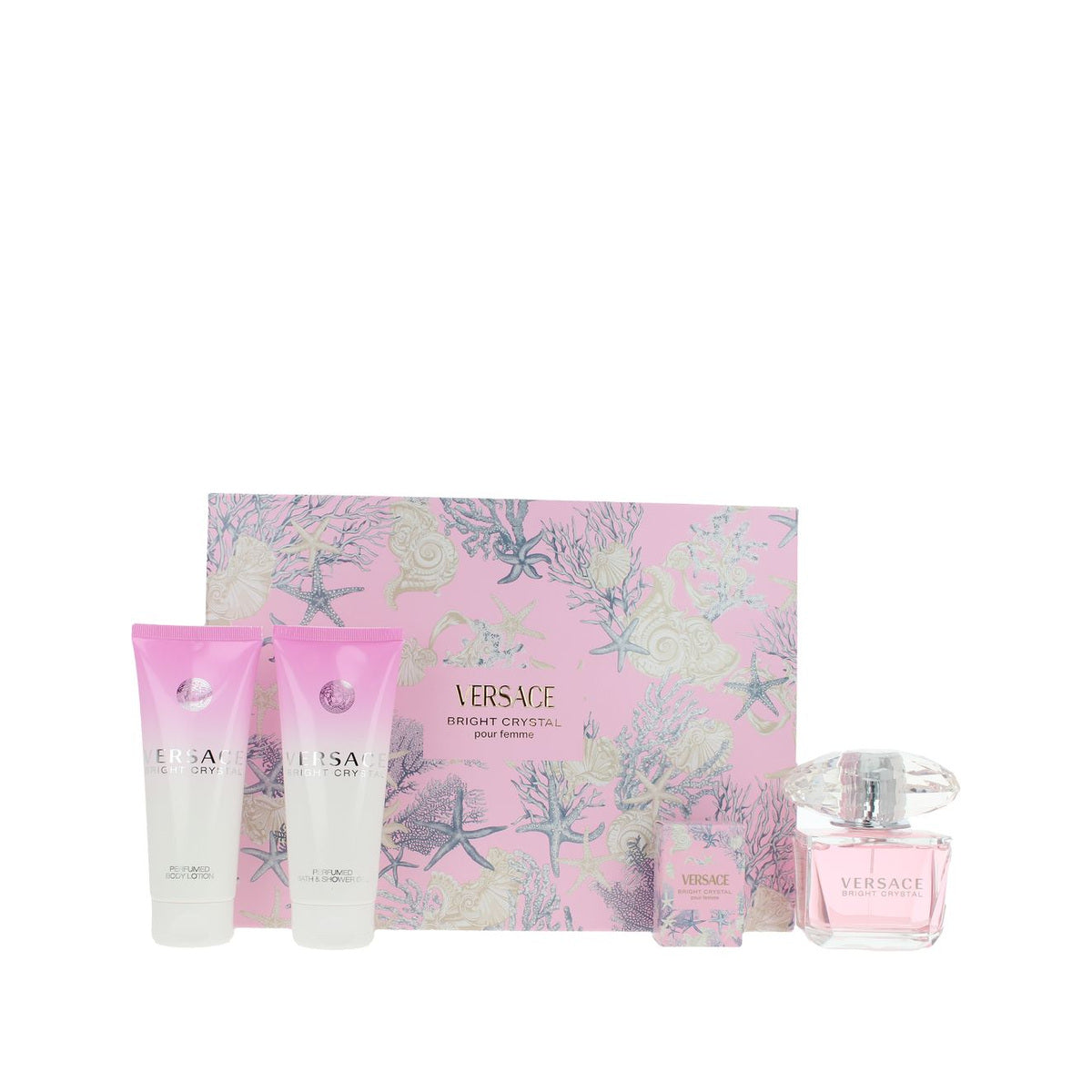 Estuche completo de Versace Bright Crystal EDT Gift Set (4PC)