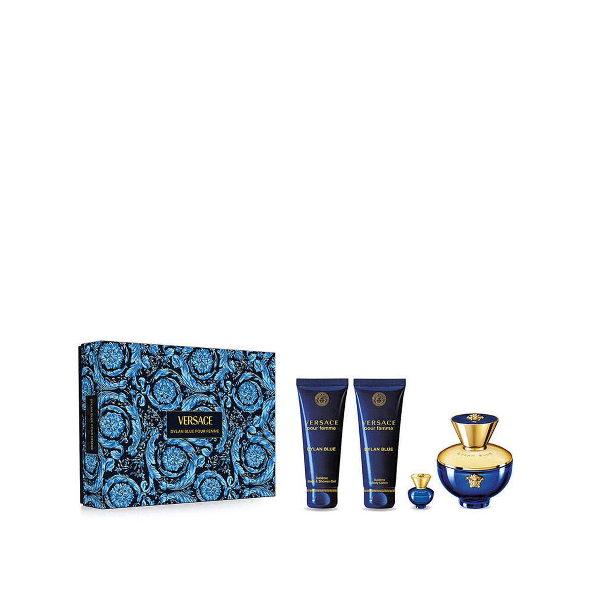 Estuche completo de Dylan Blue Eau de Parfum for women Gift Set (4PC)