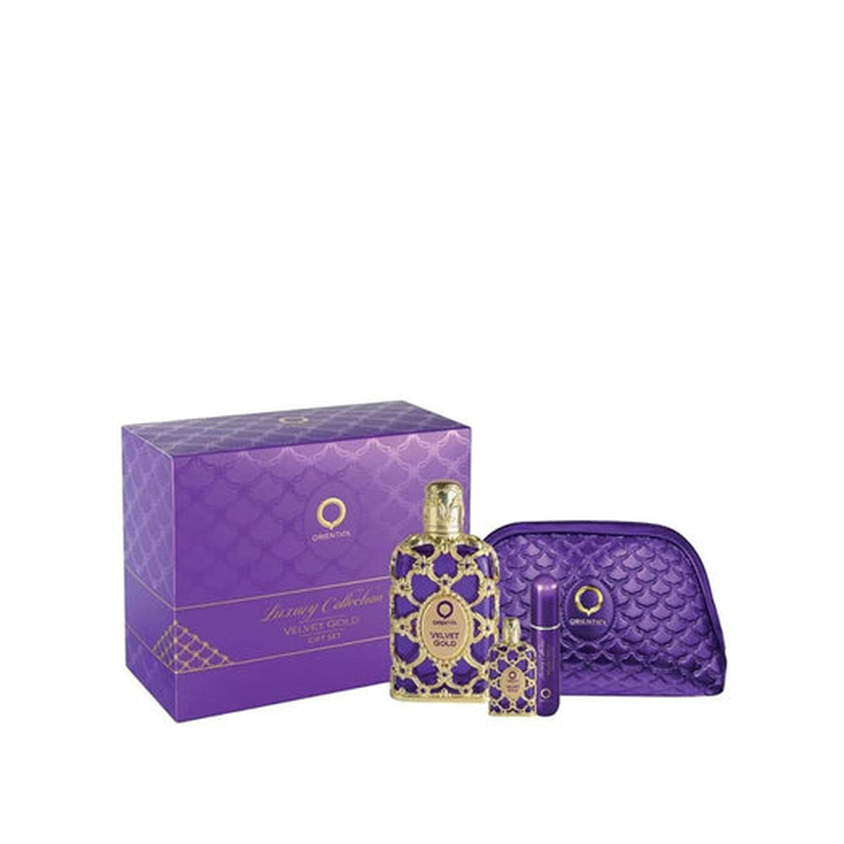 Estuche completo de Orientica Velvet Gold EDP Gift Set 4 (PCS) Bag (Unisex)