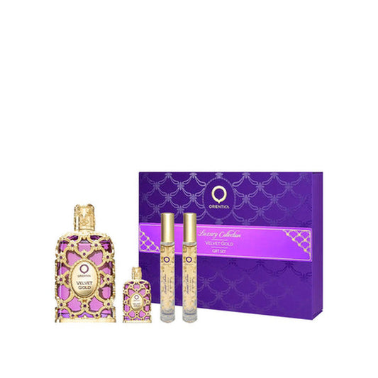 Estuche completo de Orientica Velvet Gold EDP Gift Set 4 (PCS) (Unisex)