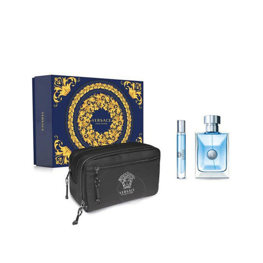 Estuche completo de Versace Pour Homme EDT Gift Set (3PC)
