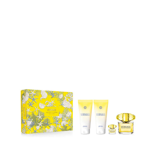 Estuche completo de Versace Yellow Diamond EDT Gift Set for Women (4PC)