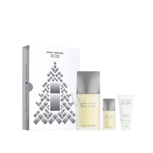 Estuche completo de Issey Miyake L'Eau D'Issey EDT Gift Set for Men (3PC) — 125mL + 15mL + Shower Gel 50mL