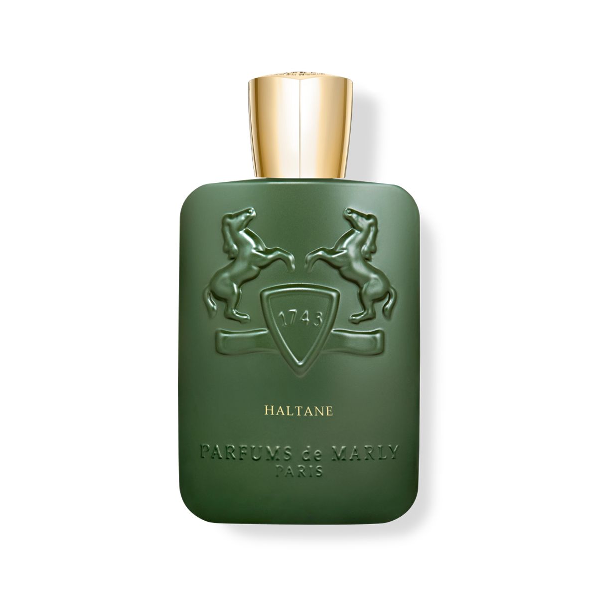 Haltane, original bottle only on white square background; Perfume Planet decant shown for identification.