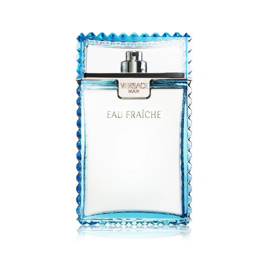 Frasco de Versace Man Eau Fraiche Eau de Toilette Gift Set (3PC) — 100ml + 10 mL + Pouch