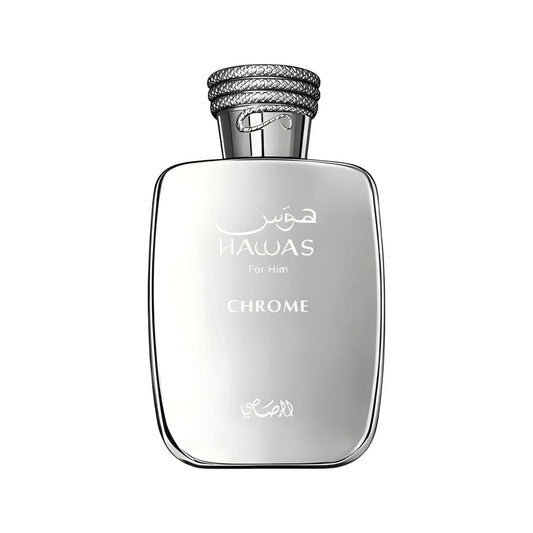 Frasco de Rasasi Hawas Chrome Eau de Parfum