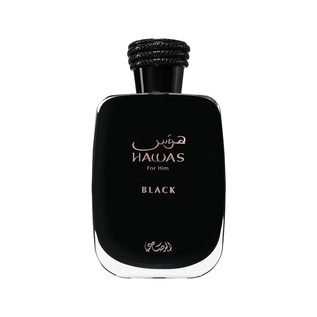 Frasco de Rasasi Hawas Black Eau de Parfum