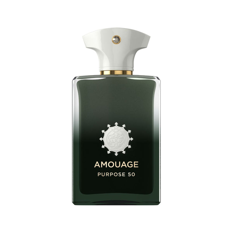 Purpose 50, original bottle only on white square background; Perfume Planet decant shown for identification.