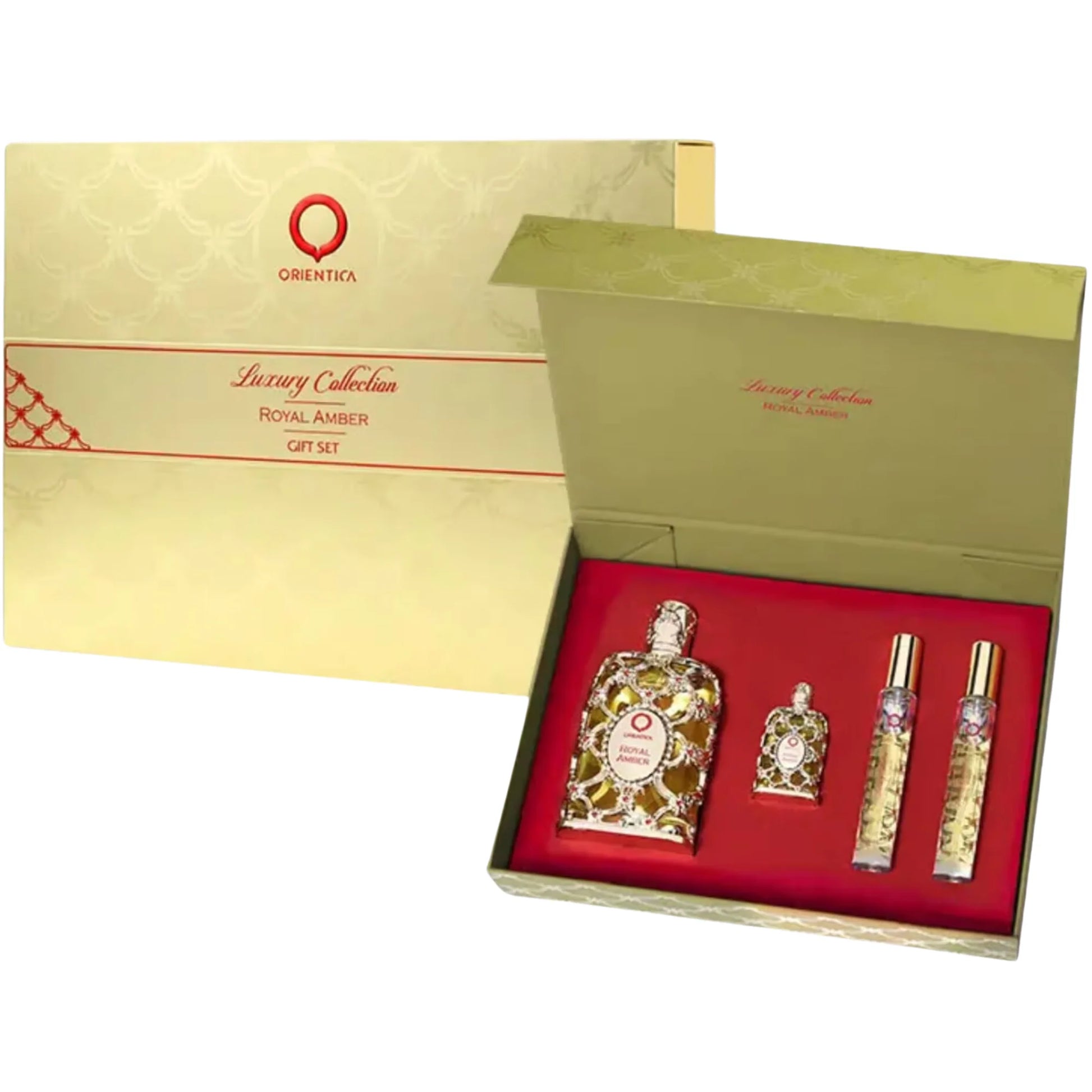 Orientica Royal Amber EDP Gift Set 4 (PCS) (Unisex) – Perfume Planet Orientica Royal Amber EDP Gift Set 4 (PCS) (Unisex) – Perfume Planet