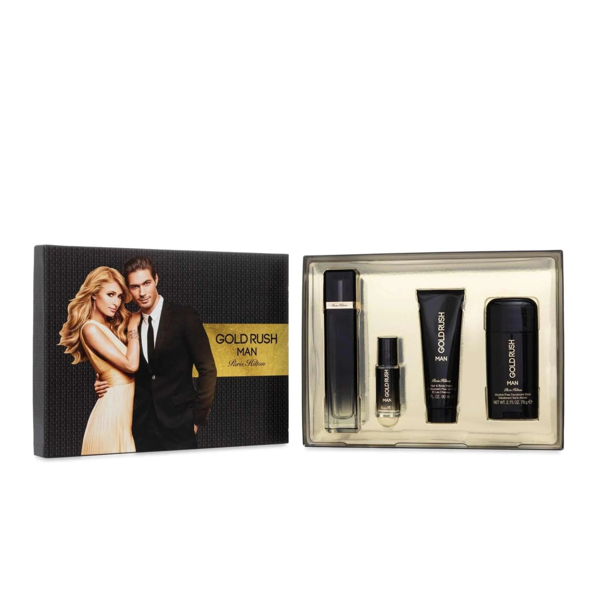 Gold Rush EDT Gift Set for Men 4PC Perfume Planet