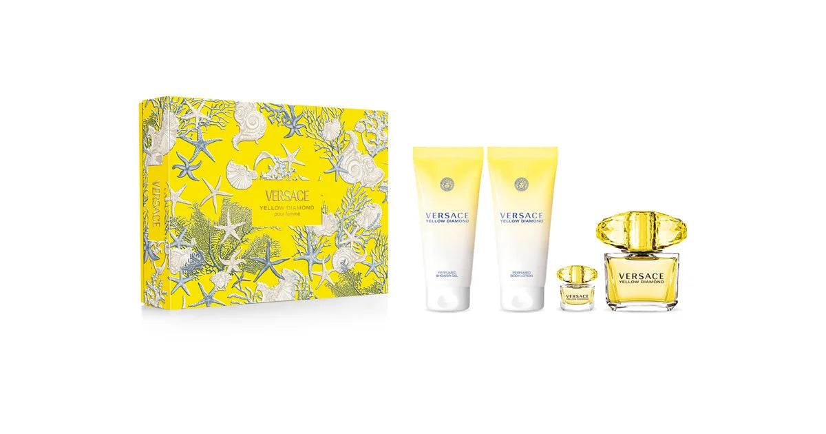 Versace Yellow Diamond EDT Gift Set for Women (4PC) - Perfume Planet 