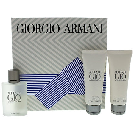 Acqua Di Gio Pour Homme EDT Gift Set (3PC) - Perfume Planet 
