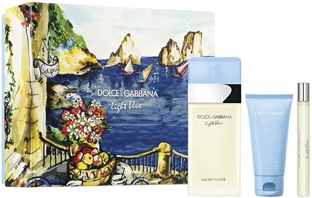 D&G Light Blue EDT Gift Set for Women (3PC) - Perfume Planet 