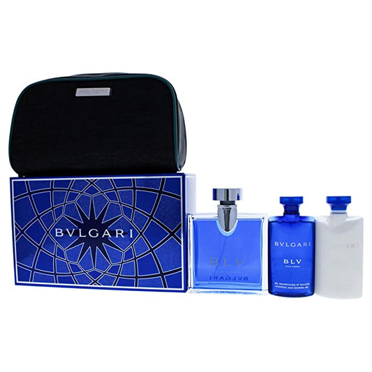 BVLGARI BLV EDT Gift Set for Men (4PC) - Perfume Planet 