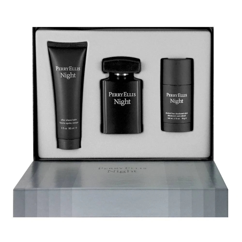 Perry Ellis Night EDT Gift Set for Men (3PC) - Perfume Planet 