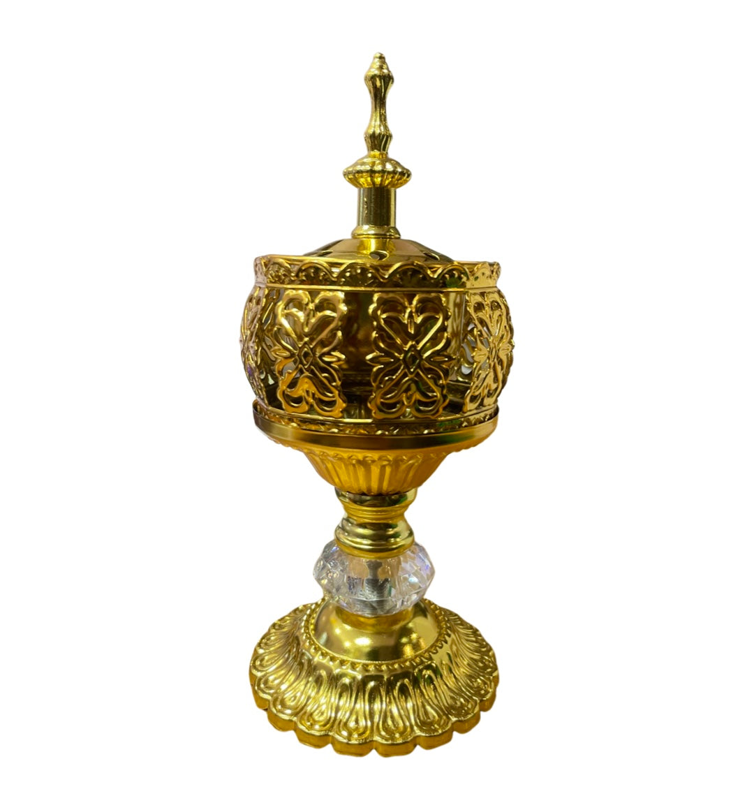 Arabic Style Bakhoor Burner (Gold Color) - Perfume Planet 