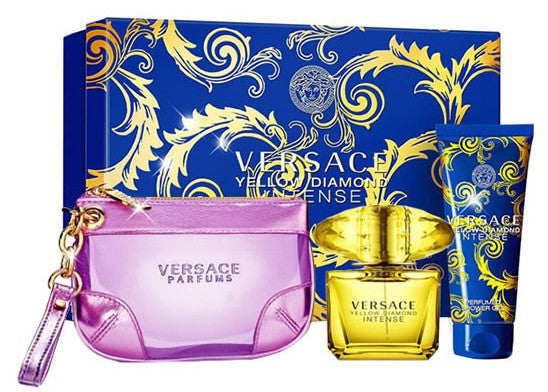 Versace Yellow Diamond Intense EDP Gift Set for Women (3PC) - Perfume Planet 